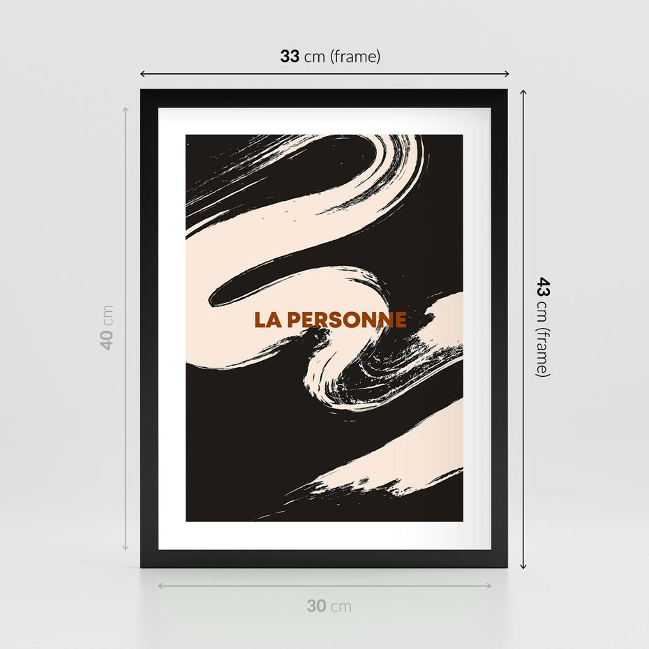 Plakat w ramie 30x40 - Ciemna Abstrakcja - abstrakcja w ciemnych kolorach, czarny - rama czarna