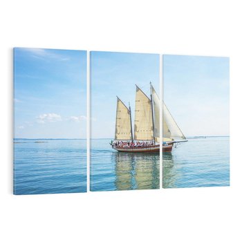 Obraz na płótnie 120x80 - Żaglowiec na morzu - statek, żagowiec