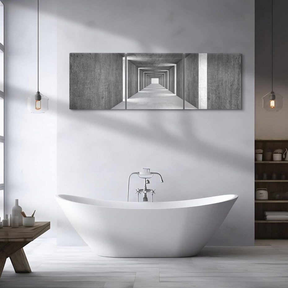 Obraz na płótnie 90x30 - Abstrakcyjna głębia - 3D, tunel