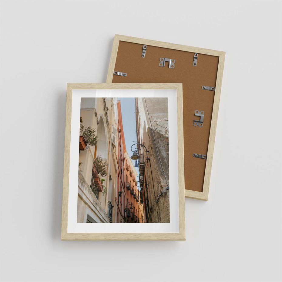 Plakat w ramie 30x40 - Włoskie uroki - włoskie, uliczki - rama drewno