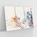 Obraz na płótnie 120x80 - Nostalgiczne tańce pędzla - akwarelowe kwiaty, gałęzie