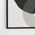 Obraz w ramie 50x50 - Migotliwa Opowieść - abstrakcyjna kompozycja, okręgi - rama czarna