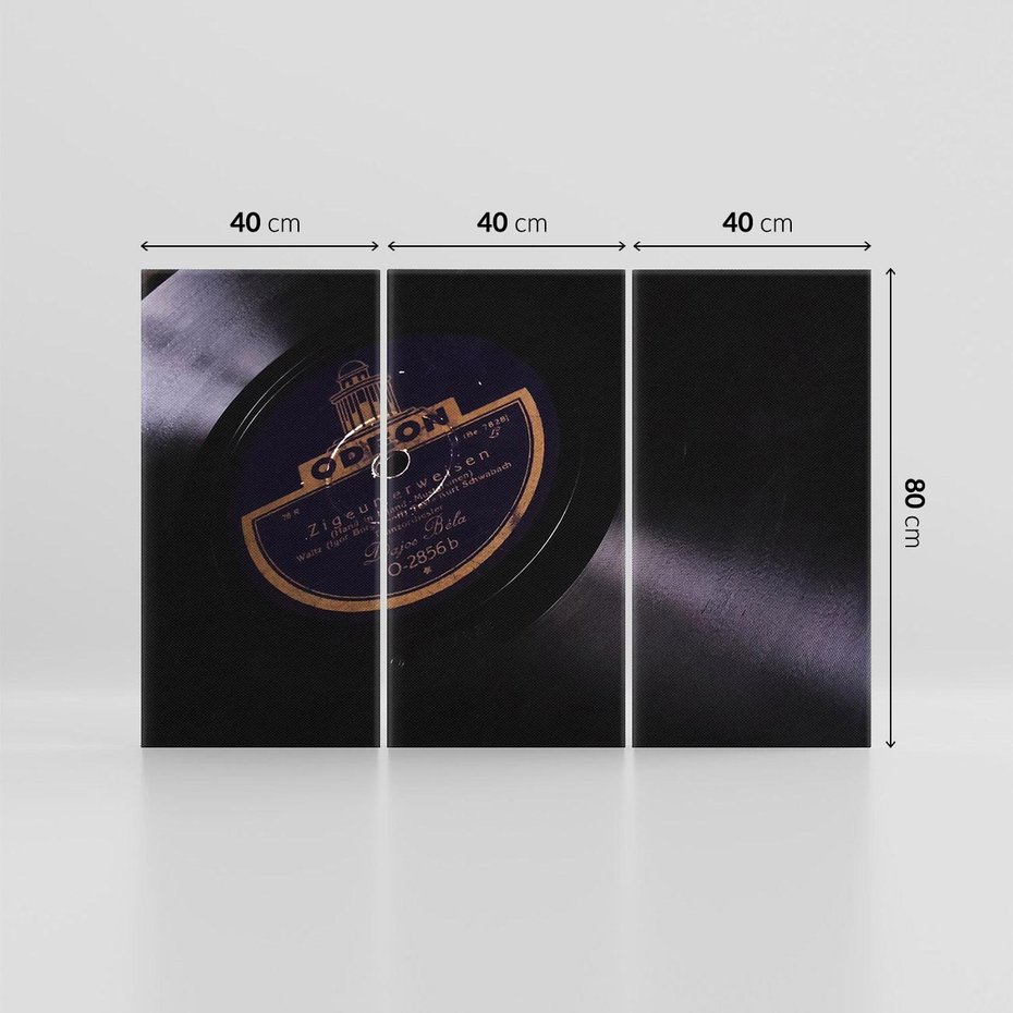Obraz na płótnie 120x80 - Płyta Vinyl - Muzyka Retro - płyta, vinyl