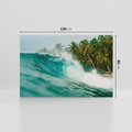 Obraz na płótnie 120x80 - Rajskie Wybrzeże - fotografia, duża fala