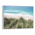 Obraz w ramie 100x70 - Harmonia Natury - widok z wydm, wydmy porośnięte trawami - rama biała