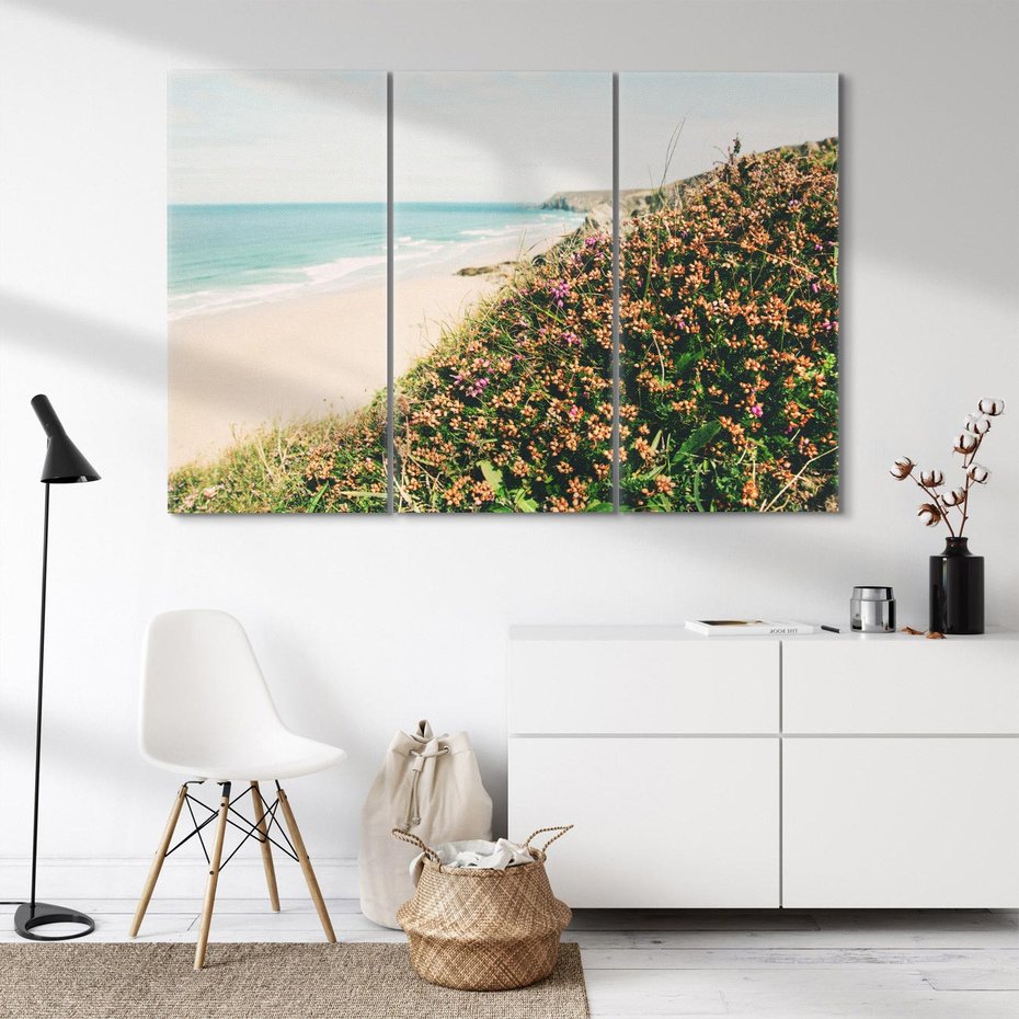 Obraz na płótnie 120x80 - Perspektywa Klifu - fotografia, ocean