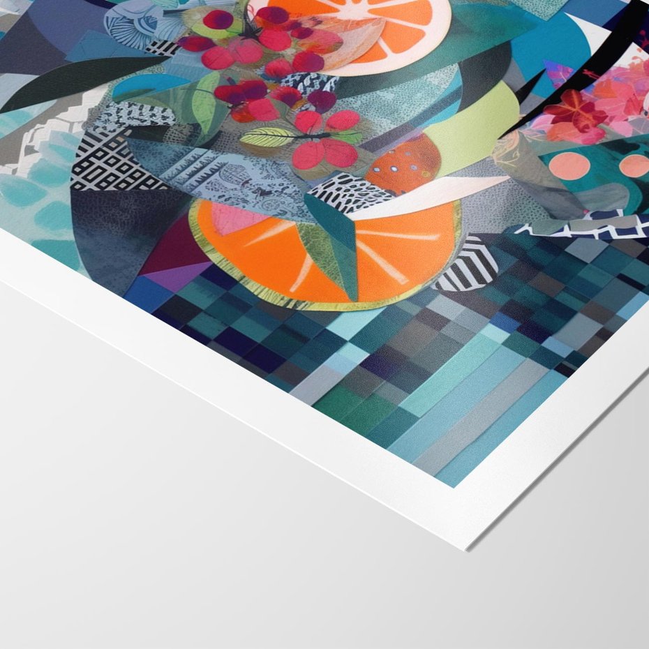 Plakat bez ramy 40x50 - Migocące Widoki Harmonii - abstrakcyjny obraz, jak picasso