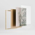 Zestaw obrazy w ramie 40x50 galeria - Liście, kwiaty, nowoczesny, styl - rama drewno