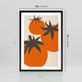 Plakat w ramie 50x70 - Jadalne Kształty - nowoczesny plakat do kuchni, pomidory - rama czarna