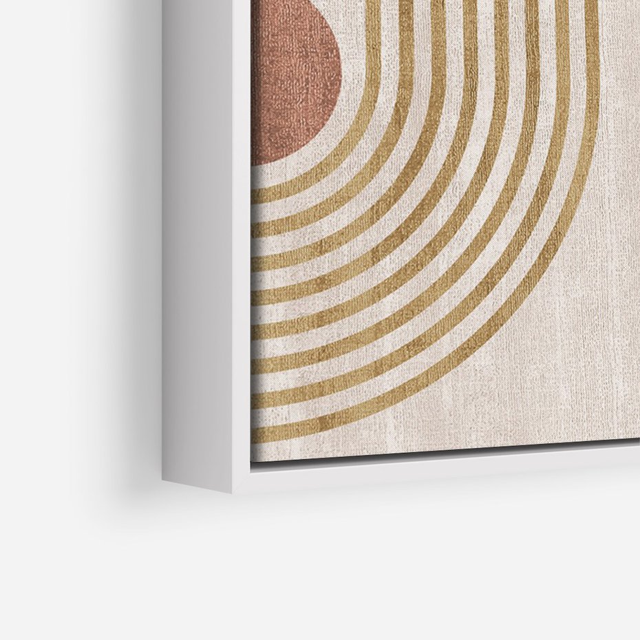 Obraz w ramie 70x100 - Melodia ukrytych snów - retro grafika, styl mid-century - rama biała