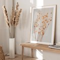 Plakat w ramie 40x50 - Delikatne gipsówki - gipsówka, suche - rama drewno