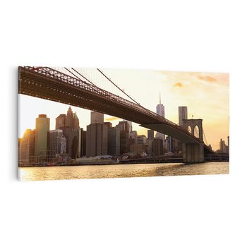 Obraz na płótnie 100x50 - ikoniczna panorama Nowego Jorku - most, Nowy Jork