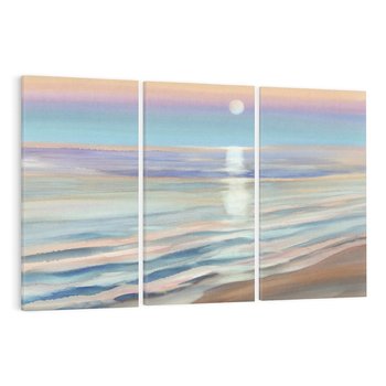 Obraz na płótnie 120x80 - Witraże roziskrzonych myśli - akwarela, zamglony wschód słońca