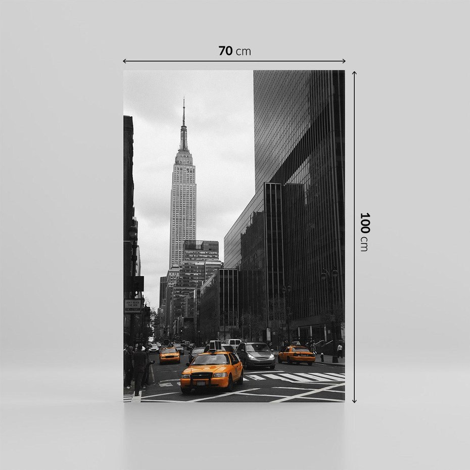 Obraz na płótnie 70x100 - Nowy York, taksówka w ruchu - Nowy York, taksówka