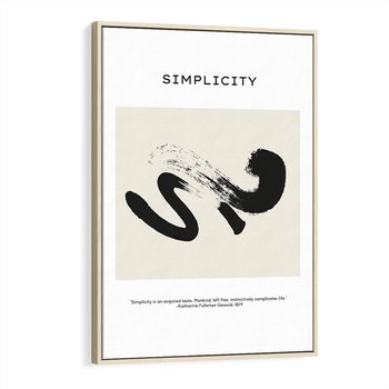 Obraz w ramie 70x100 - Prostota w kształcie - abstrakcja, maźnięcie farbą - rama drewno