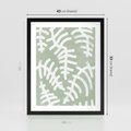 Plakat w ramie 40x50 - Oaza Zieleni - zielona abstrakcja, zgaszona zieleń - rama czarna