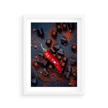 Plakat w ramie 30x40 - Papryka w Restauracji - restauracja, papryka - rama biała