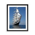 Plakat w ramie 40x50 - Podróż na Żaglowcu Przygody - żaglowiec, podróż - rama czarna