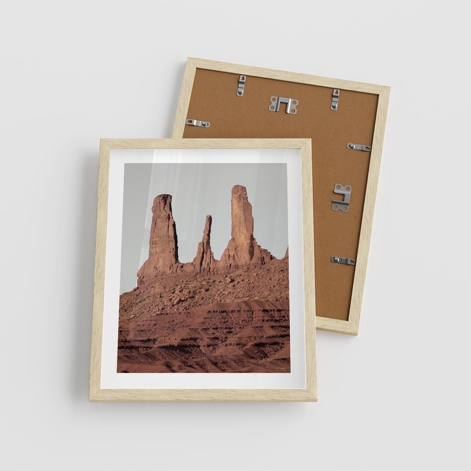 Plakat w ramie 40x50 - Surowość Pustyni - pustynia, kanion - rama drewno