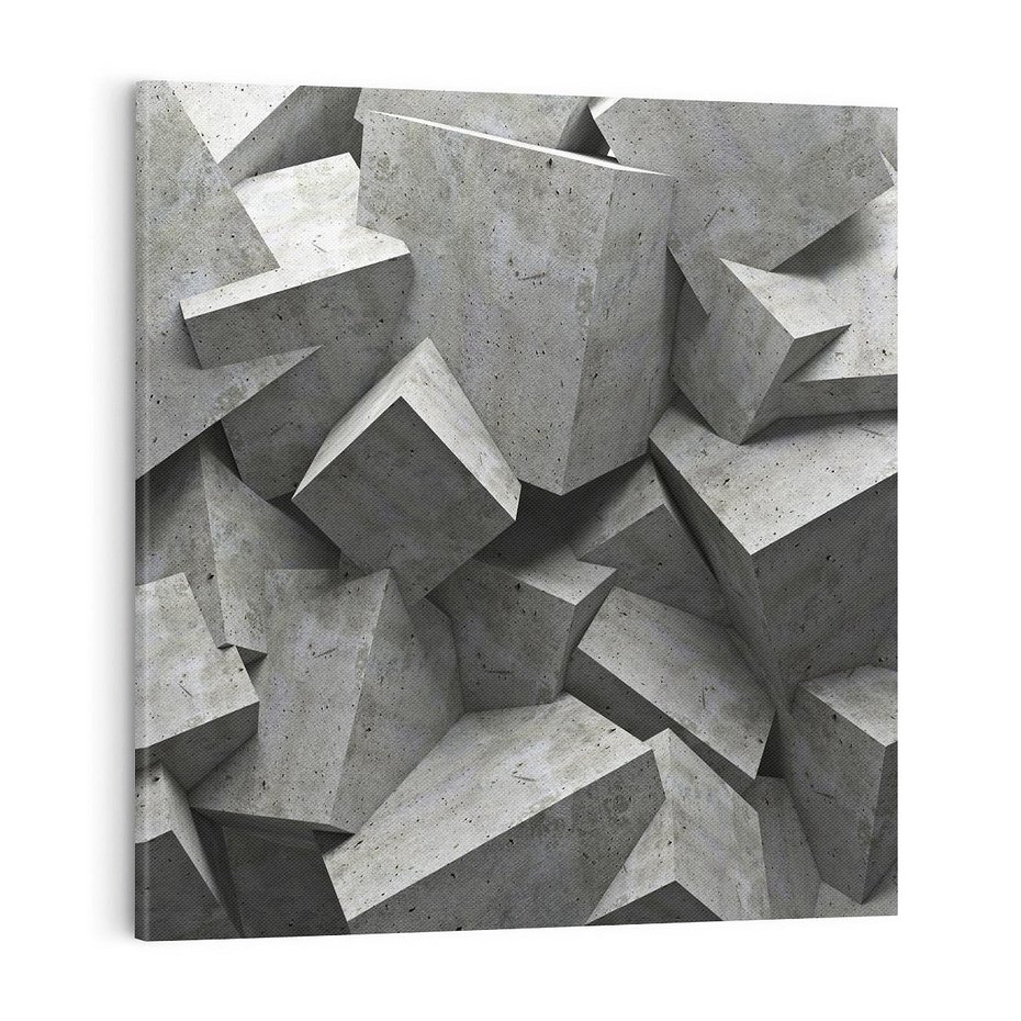 Obraz na płótnie 50x50 - Abstrakcja w Trzech Wymiarach - 3D, abstrakcja