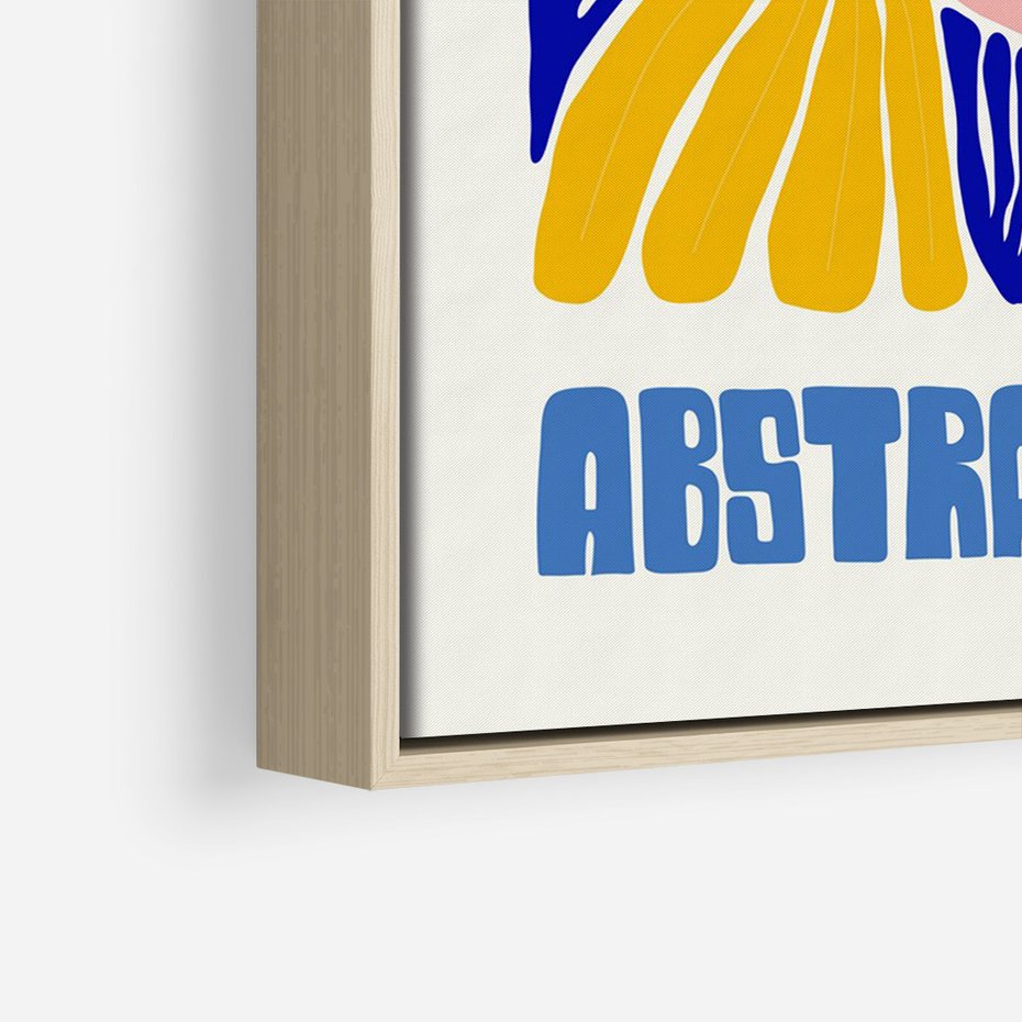 Obraz w ramie 50x70 - Przenikające Refleksje - sztuka abstrakcyjna, nowoczesny plakat - rama drewno