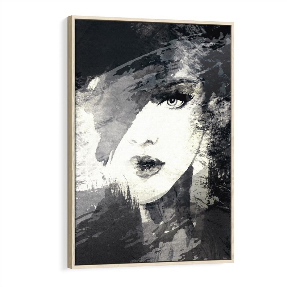 Obraz w ramie 70x100 - Abstrakcyjna wizja kobiety - abstrakcja, kobieta - rama drewno