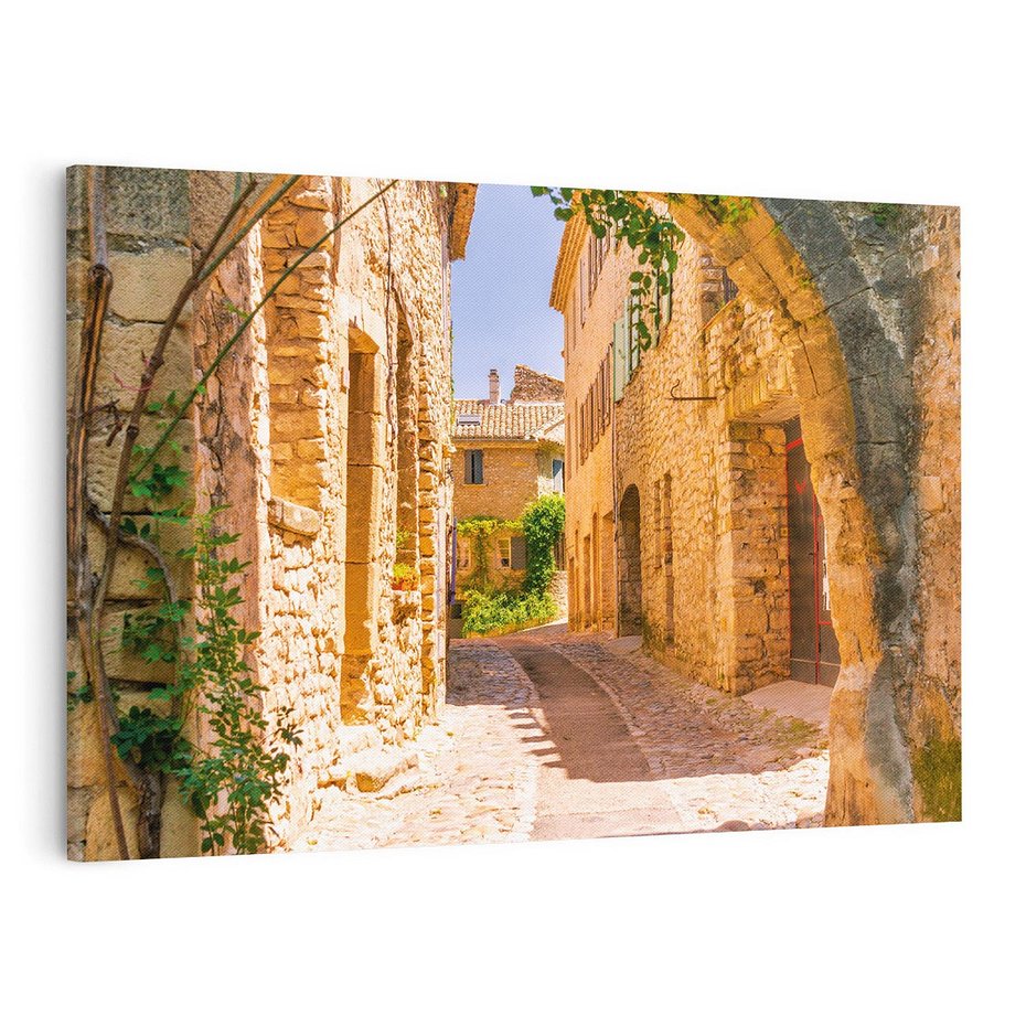 Obraz na płótnie 120x80 - Malownicza uliczka w perspektywie - uliczka, perspektywa