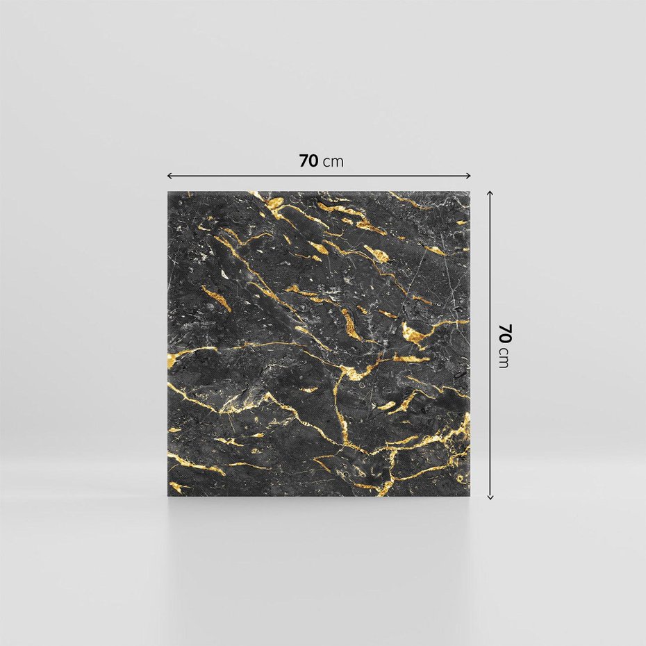 Obraz na płótnie 70x70 - Egzotyczny Blask - marmur, złoto