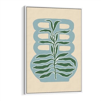 Obraz w ramie 80x120 - Wewnętrzne Spektrum - boho styl, wazon - rama biała