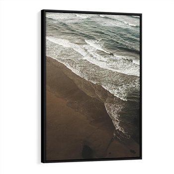 Obraz w ramie 50x70 - Spokój nad plażą - plaża, morze - rama czarna