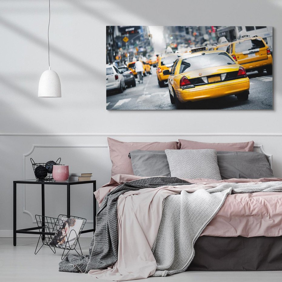 Obraz na płótnie 140x70 - Wszystkie światła prowadzą do Nowego Jorku - TAXI, NY