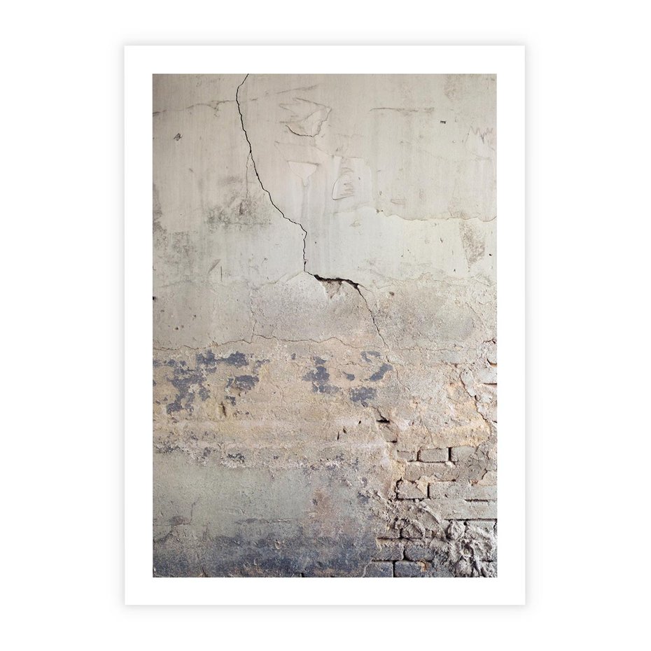 Plakat bez ramy 30x40 - Surowość ściany z betonu - ściana, beton