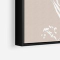Obraz w ramie 50x50 - Harmonijne Mini Boho - minimalistyczny delikatny obraz, beżowe odcienie - rama czarna