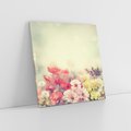 Obraz na płótnie 70x70 - Delikatne kwiaty pastelowe - kwiaty, pastelowe