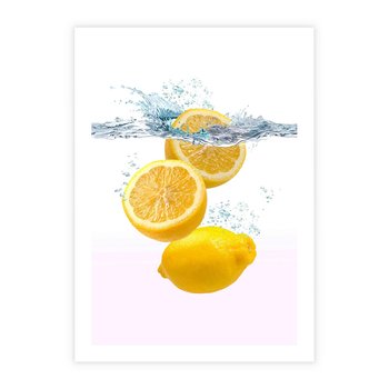 Plakat bez ramy 21x30 - Świeże cytryny pełne smaku - cytryny, owoce