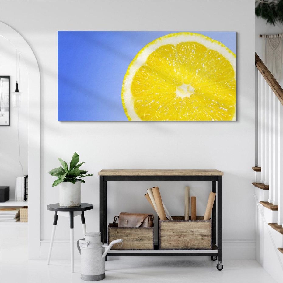 Obraz na płótnie 140x70 - Cytryna Żywa Energia - cytryna, owoce