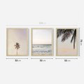 Zestaw obrazy w ramie 50x70 galeria - Tropikalne, palmy, plaża, wakacje - rama drewno