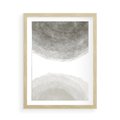 Plakat w ramie 50x70 - Impresje Energii - rozmyte cienie, abstrakcja - rama drewno