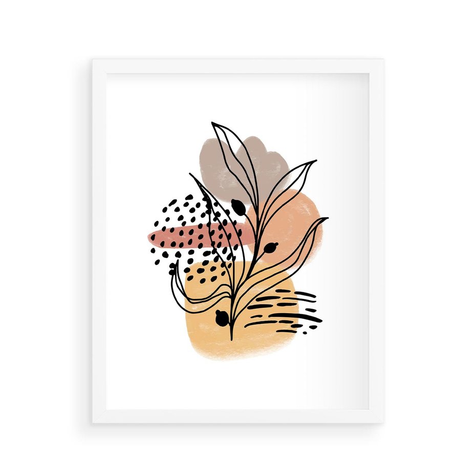 Plakat w ramie 40x50 - Rozkwitająca Innowacja - abstrakcja, sztuka nowoczesna - rama biała