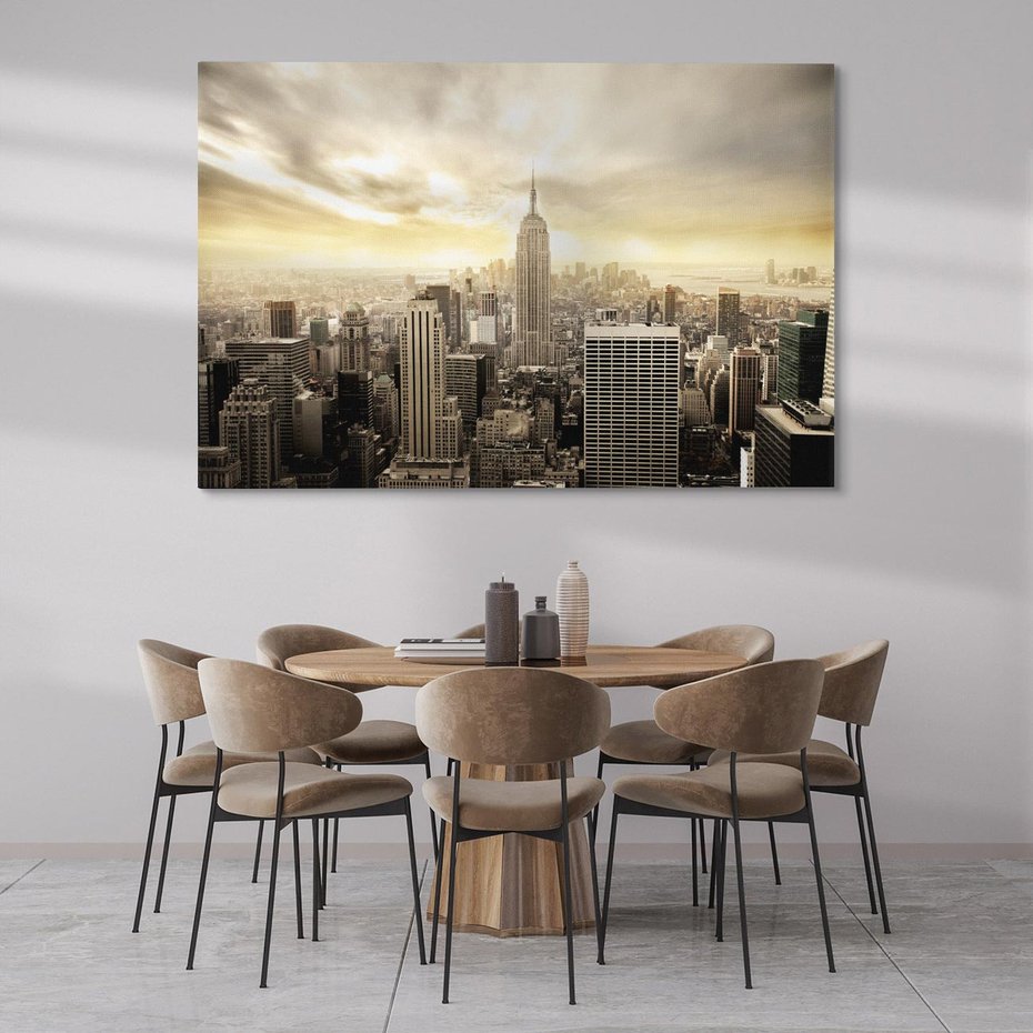 Obraz na płótnie 120x80 - Magia Manhattanu: miasto, które nigdy nie śpi - Manhattan, NY