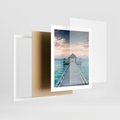 Plakat w ramie 40x50 - Morski Pomost - morze, pomost - rama biała