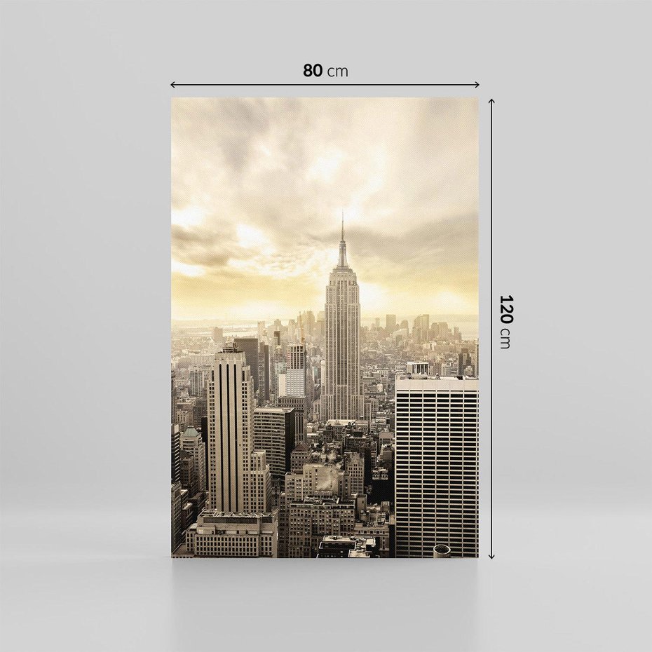 Obraz na płótnie 80x120 - Magia Manhattanu: miasto, które nigdy nie śpi - Manhattan, NY