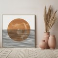 Obraz w ramie 80x80 - Okrąg Mocy - boho obraz, geometria - rama drewno