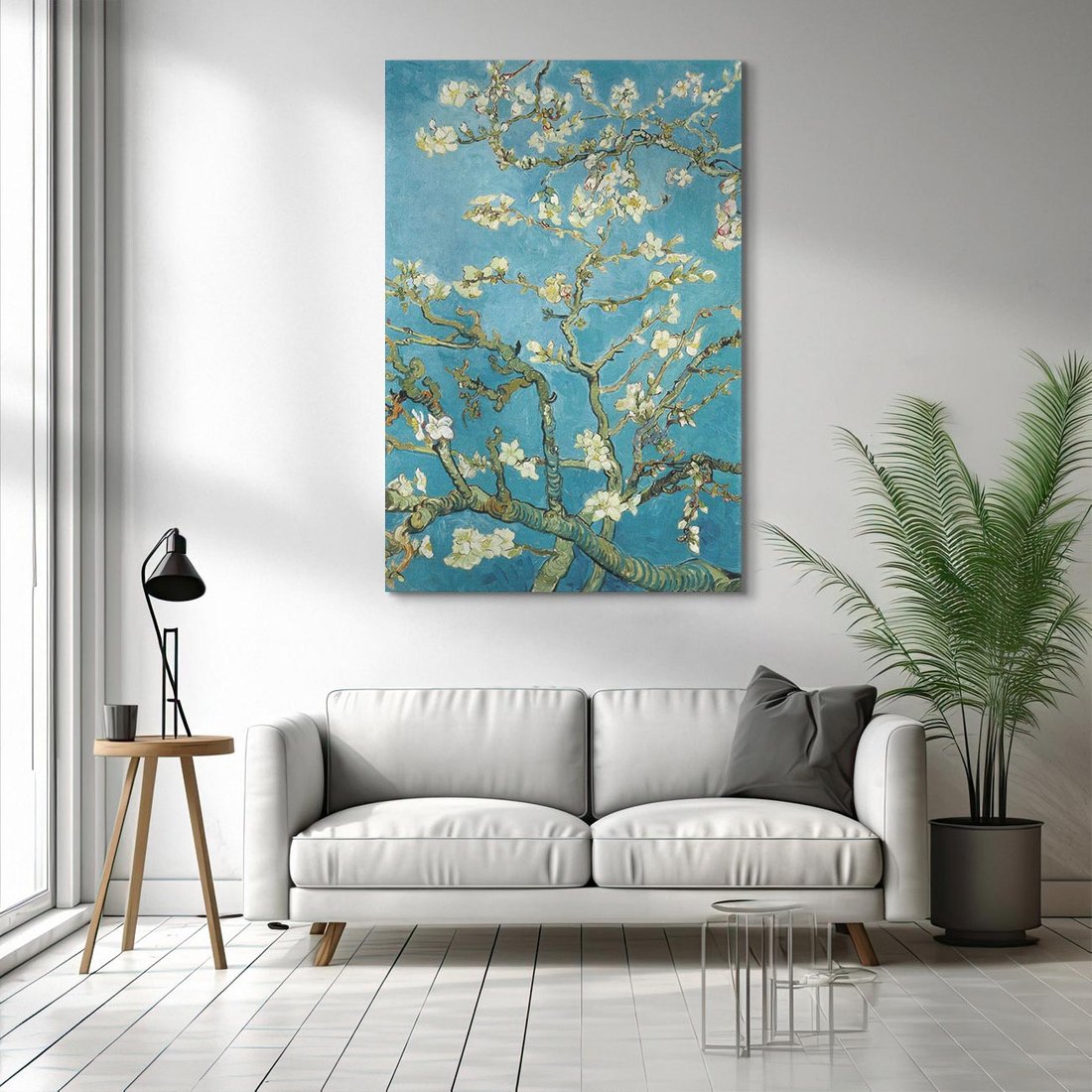 Obraz na płótnie 80x120 - Almond blossom 1890, Vincent van Gogh - Reprodukcja - reprodukcja, obraz na płótnie