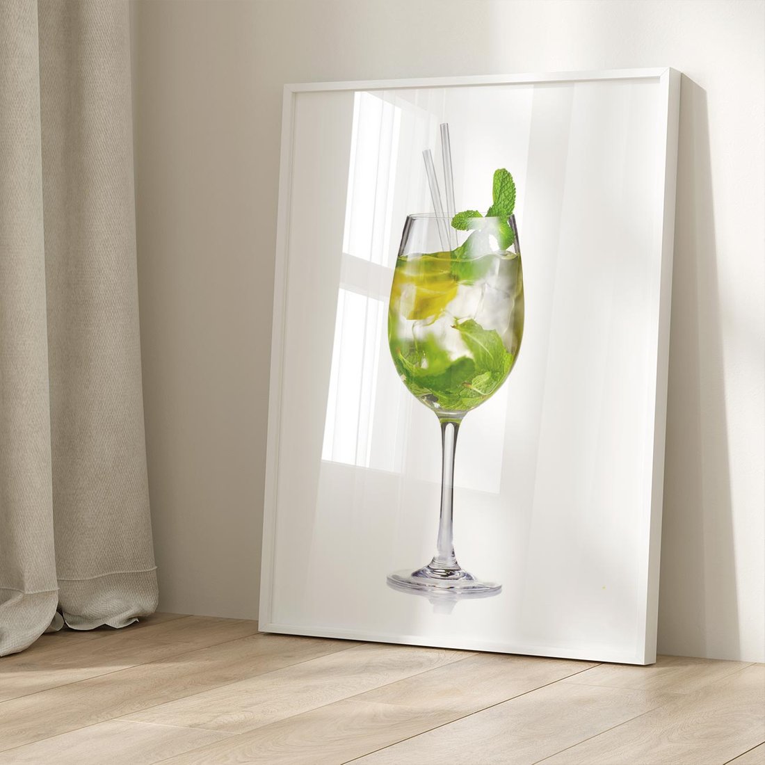 Plakat bez ramy 30x40 - Limonkowy drink w letnim stylu - drink, limonka