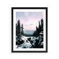 Plakat w ramie 40x50 - Zimowe Góry - zimowy krajobraz, góry - rama czarna