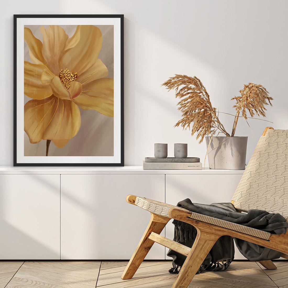 Plakat w ramie 40x50 - Kwiaty malowane olejem - eksplozja kolorów - kwiaty, malowane - rama czarna