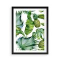 Plakat w ramie 50x70 - Oaza Natury - liście, tropikalne - rama czarna