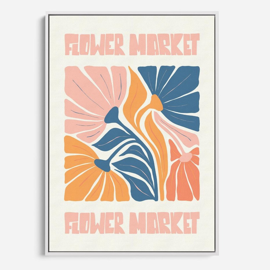 Obraz w ramie 70x100 - Spójny Dysonans - pastelowe kolory, typografia - rama biała