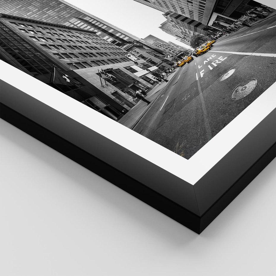 Plakat w ramie 30x40 - Ulica Nowego Jorku - ulica, Nowy Jork - rama czarna